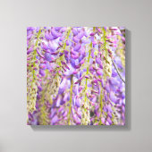 Paarse bloemenbloem met bloesem canvas afdruk (Voorkant)