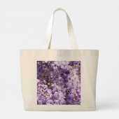 Paarse bloemenbloem met bloesem grote tote bag (Achterkant)