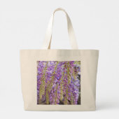 Paarse bloemenbloem met bloesem grote tote bag (Achterkant)