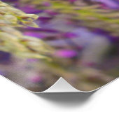 Paarse bloemenbloem met bloesem perfect poster (Hoek)