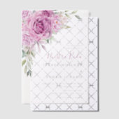 Paarse bloemenboeket Nuestra Boda Spaans Bruiloft Vellum Uitnodigingen (Offset (Uitnodiging))