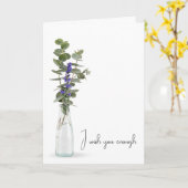 Paarse bloemenboeket Verjaardag Kaart (Gele Bloem)