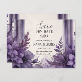 Paarse Bloemenboog Pagan Handfasten Save The Date