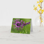 paarse bloemenbriefkaart kaart (Gele Bloem)