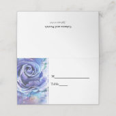 Paarse Bloemenbruiloft Tafel Plaats Kaart Plaatskaartje (Buitenkant ongevouwen)