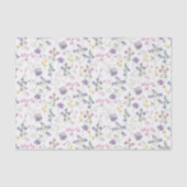 Paarse bloemendecoupeerpapier, wilde bloemen tissuepapier (Voorkant)