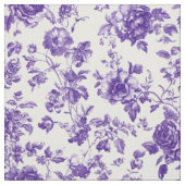 Paarse Bloemendessin Toile Stof (Swatch)