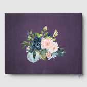 Paarse bloemendiamant prinses tiara quinceanera gastenboek (Achterkant)