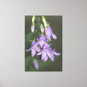 Paarse bloemendoek canvas afdruk