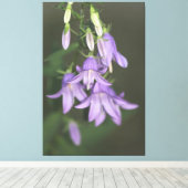 Paarse bloemendoek canvas afdruk (Insitu (Houten vloer))
