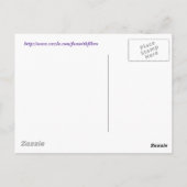 Paarse BloemenDoek - Voorlichting Fibromyalgia Briefkaart (Achterkant)