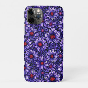 Paarse Bloemendonk Dagelijkse Bescherming Case-Mate iPhone Case