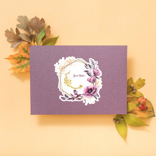Paarse bloemeneiland Mubarak Sticker