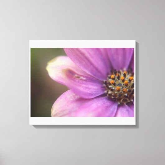 Paarse bloemenfotografie canvas afdruk (Voorkant)