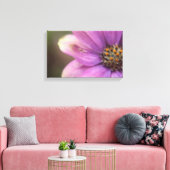 Paarse bloemenfotografie canvas afdruk (Insitu (Woonkamer))