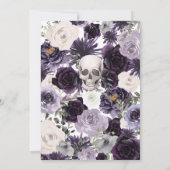 Paarse bloemengotisch Baby shower Kaart (Achterkant)