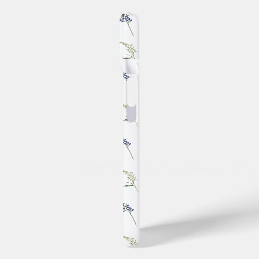  Paarse bloemengroene bladeren Boho Case-Mate iPhone Case (Achterkant / Links)