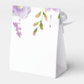 Paarse bloemengunst doos, mauve bruiloft bedankdoosjes (Achterkant)