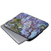 Paarse bloemenjakaranda Tree Art, Laptop Sleeve (Voorkant onderkant)