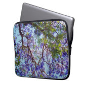 Paarse bloemenjakaranda Tree Art, Laptop Sleeve (Voorkant Links)