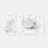 paarse bloemenkorrels bedankdoosjes (Uitgevouwen)