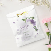  paarse bloemenkorrels bedankzakje (Gezegeld)