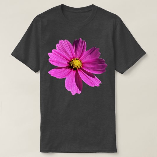 Paarse bloemenkosmos t-shirt (Design voorkant)