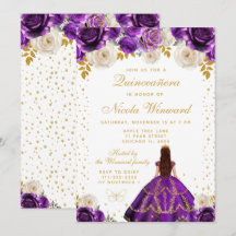 Paarse Bloemenkroon Prinses Quinceañera