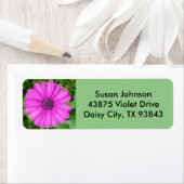 Paarse bloemenlabel etiket (Insitu)