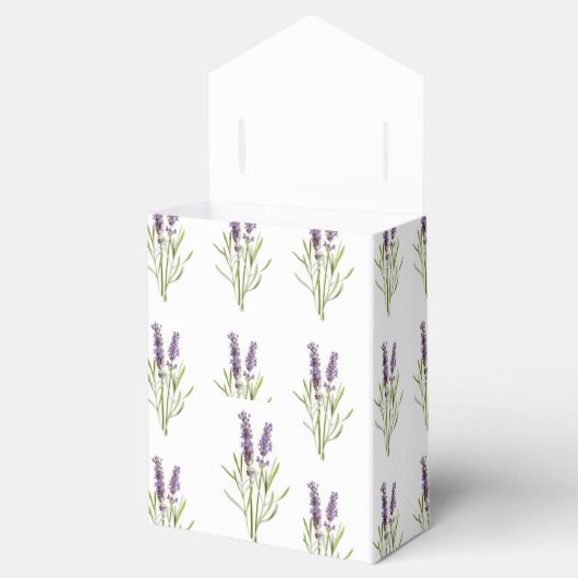 Paarse bloemenlavendel kruidentuin Bedankdoosjes (Geopend)