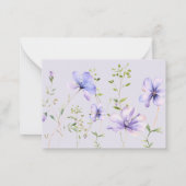 Paarse Bloemenlelie Sympathie Dank u kaart Notitiekaartje (Achterkant)