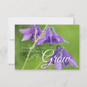 Paarse bloemenleraar waardering einde van het jaar bedankkaart (Voorkant)