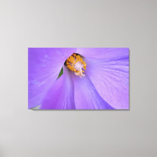 Paarse bloemenmacro close-up fotografie muurkunst canvas afdruk (Voorkant)