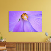 Paarse bloemenmacro close-up fotografie muurkunst canvas afdruk (Insitu (Woonkamer))