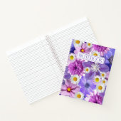 Paarse bloemenmadeliefjes notitieboek (Binnen)