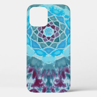 Paarse bloemenmandala stropdas kleurstof Case-Mate iPhone case