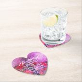 paarse bloemenmodern Save the Date Kartonnen Onderzetters (Insitu)