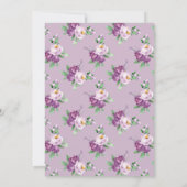 Paarse bloemenpatroon Anand Karaj Sikh bruiloft Kaart (Achterkant)