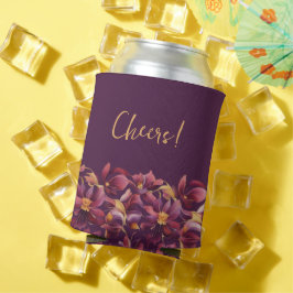 Paarse bloemenpatroonkoeler blikjeskoeler