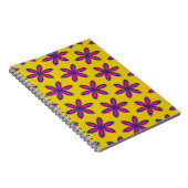 Paarse Bloemenplek Notitieboek (Rechterzijde)