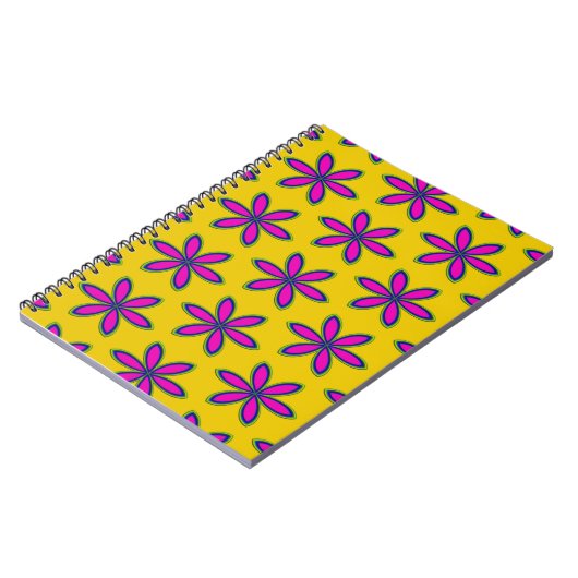 Paarse Bloemenplek Notitieboek (Linkerzijde)
