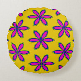 Paarse Bloemenplek Rond Kussen