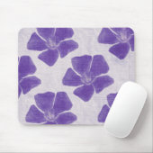 Paarse bloemenprint Mousepad Muismat (Met muis)