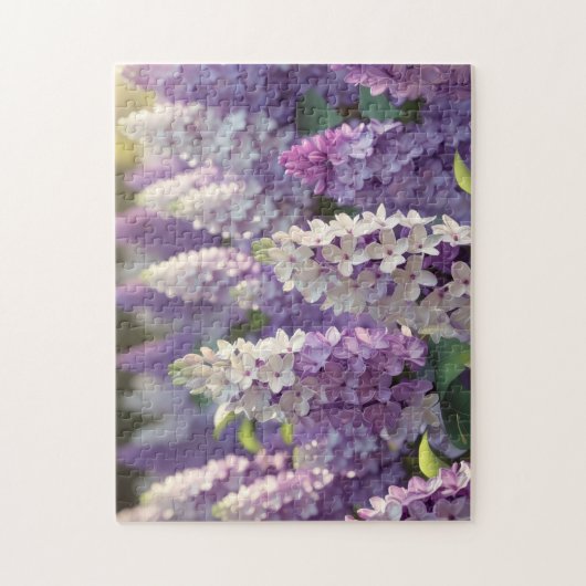 Paarse bloemenpuzzel legpuzzel (Verticaal)