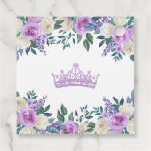 Paarse bloemenquinceanera dank u bedankjes labels (Achterkant)