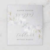  Paarse bloemenquinceanera kalligrafie Plaatskaartje (Buitenkant ongevouwen)