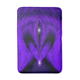 Paarse bloemenregenboogdromen , twee sterren badmat