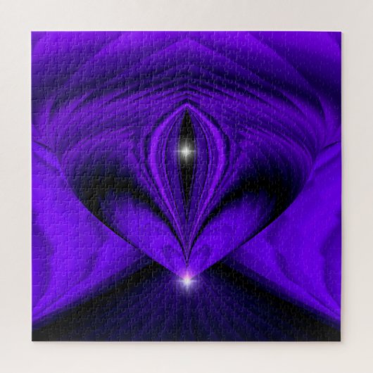 Paarse bloemenregenboogdromen , twee sterren legpuzzel (Verticaal)