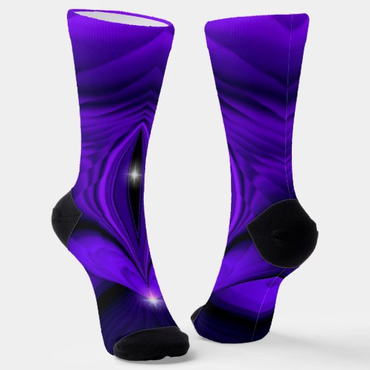 Paarse bloemenregenboogdromen , twee sterren sokken (Gebogen)