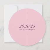 Paarse Bloemenring Huwelijksuitnodiging Kaart (Achterkant)